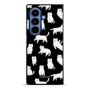 Lesklý kryt na mobil Samsung Galaxy Z Fold7 - Mobiwear Glossy G163G, bílé kočičky