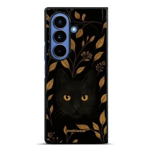 Lesklý kryt na mobil Samsung Galaxy Z Fold7 - Mobiwear Glossy G164G, černá kočka