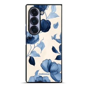 Lesklý kryt na mobil Samsung Galaxy Z Fold6 - Mobiwear Glossy GP73G, modrá krása květů