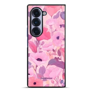 Lesklý kryt na mobil Samsung Galaxy Z Fold6 - Mobiwear Glossy GP74G, růžové květy snů