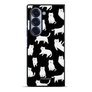 Lesklý kryt na mobil Samsung Galaxy Z Fold6 - Mobiwear Glossy G163G, bílé kočičky