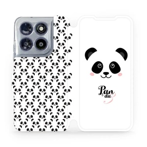 Flip pouzdro na mobil Motorola Moto G67 5G - Mobiwear M030P, panda Amálka