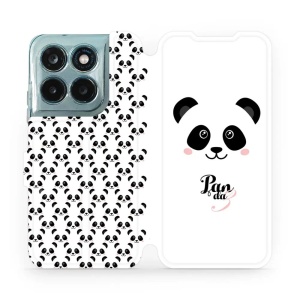 Flip pouzdro na mobil Motorola Moto G77 5G - Mobiwear M030P, panda Amálka