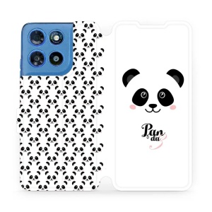 Flip pouzdro na mobil Motorola Moto G57 Power - Mobiwear M030P, panda Amálka