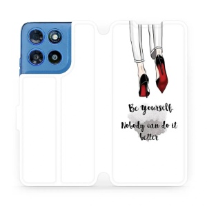 Flip pouzdro na mobil Motorola Moto G57 Power - Mobiwear M046P, be yourself