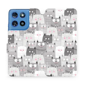 Flip pouzdro na mobil Motorola Moto G57 Power - Mobiwear M099P, kočičky