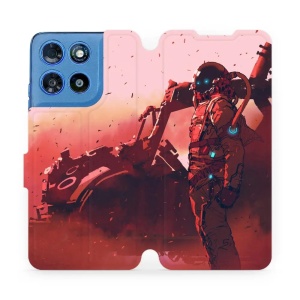 Flip pouzdro na mobil Motorola Moto G57 Power - Mobiwear MA09S, průzkumník s červeným vozítkem