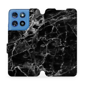 Flip pouzdro na mobil Motorola Moto G57 Power - Mobiwear V056P, černý mramor