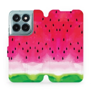 Flip pouzdro na mobil Motorola Moto G77 5G - Mobiwear V086S, melounek