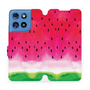 Flip pouzdro na mobil Motorola Moto G57 Power - Mobiwear V086S, melounek