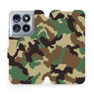 Flip pouzdro na mobil Motorola Moto G67 5G - Mobiwear V111P, maskáče