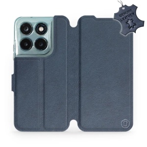 Kožené flip pouzdro na mobil Motorola Moto G77 5G - Mobiwear - modré