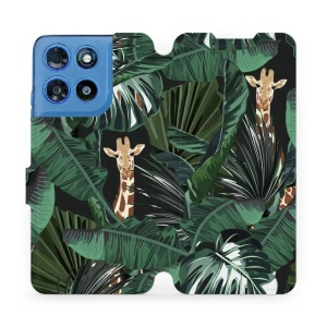 Flip pouzdro na mobil Motorola Moto G57 Power - Mobiwear VP06P, žirafky