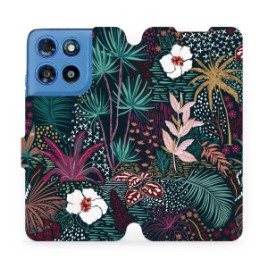 Flip pouzdro na mobil Motorola Moto G57 Power - Mobiwear VP13S, temná flóra