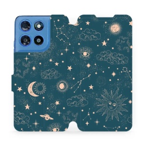 Flip pouzdro na mobil Motorola Moto G57 Power - Mobiwear VP14S, magický vesmír