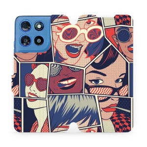 Flip pouzdro na mobil Motorola Moto G57 Power - Mobiwear VP18P, komiks