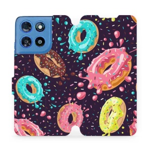 Flip pouzdro na mobil Motorola Moto G57 Power - Mobiwear VP19S, donutky