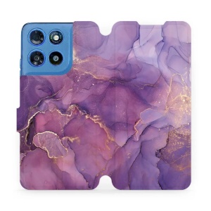 Flip pouzdro na mobil Motorola Moto G57 Power - Mobiwear VP20S, fialový mramor