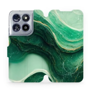 Flip pouzdro na mobil Motorola Moto G67 5G - Mobiwear VP38S, zelený mramor