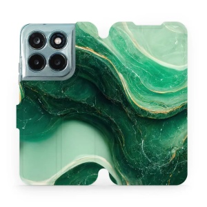 Flip pouzdro na mobil Motorola Moto G77 5G - Mobiwear VP38S, zelený mramor
