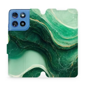 Flip pouzdro na mobil Motorola Moto G57 Power - Mobiwear VP38S, zelený mramor