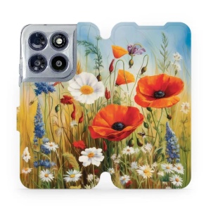 Flip pouzdro na mobil Motorola Moto G67 5G - Mobiwear VP43S, letní louka