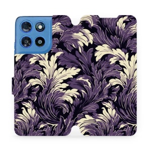 Flip pouzdro na mobil Motorola Moto G57 Power - Mobiwear VA46S, fialové rostliny