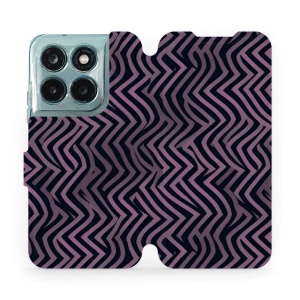 Flip pouzdro na mobil Motorola Moto G77 5G - Mobiwear VA55S, fialové klikyháky