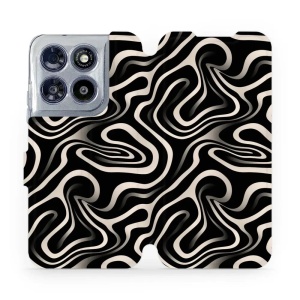 Flip pouzdro na mobil Motorola Moto G67 5G - Mobiwear VA63S, vlnky a linky