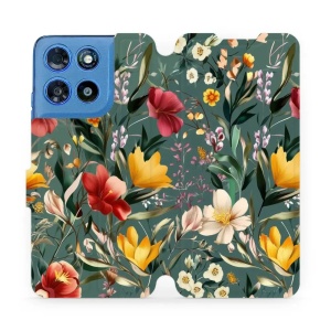 Flip pouzdro na mobil Motorola Moto G57 Power - Mobiwear VP71S, na zelené louce