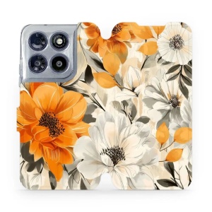 Flip pouzdro na mobil Motorola Moto G67 5G - Mobiwear VP75S, podzimní květy