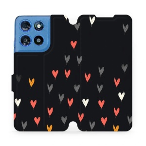 Flip pouzdro na mobil Motorola Moto G57 Power - Mobiwear VP79S, srdíčka