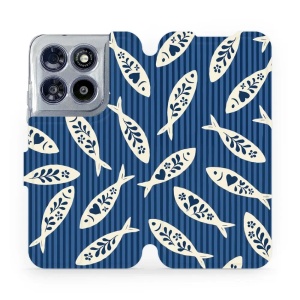 Flip pouzdro na mobil Motorola Moto G67 5G - Mobiwear VP89S, rybky