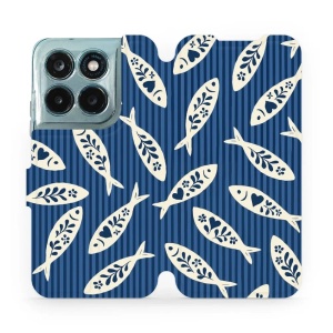 Flip pouzdro na mobil Motorola Moto G77 5G - Mobiwear VP89S, rybky