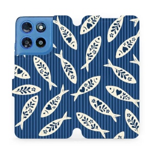 Flip pouzdro na mobil Motorola Moto G57 Power - Mobiwear VP89S, rybky