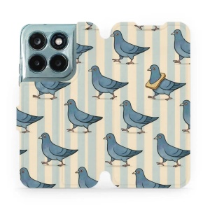 Flip pouzdro na mobil Motorola Moto G77 5G - Mobiwear VP91S, holubi