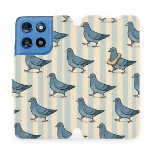 Flip pouzdro na mobil Motorola Moto G57 Power - Mobiwear VP91S, holubi