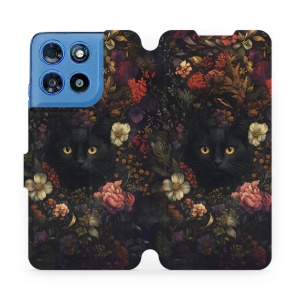 Flip pouzdro na mobil Motorola Moto G57 Power - Mobiwear V161S, temné kočky