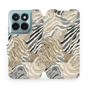 Flip pouzdro na mobil Motorola Moto G77 5G - Mobiwear V168S, pruhovaná malba