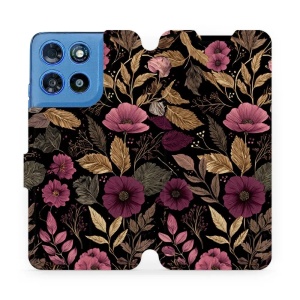 Flip pouzdro na mobil Motorola Moto G57 Power - Mobiwear V170S, fialová kvítka