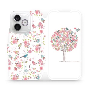 Flip pouzdro na mobil Honor 600 Lite - Mobiwear M120S, strom a ptáčci