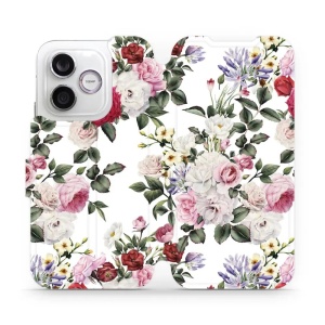 Flip pouzdro na mobil Honor 600 Lite - Mobiwear MD01S, růže na bílé