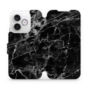 Flip pouzdro na mobil Honor 600 Lite - Mobiwear V056P, černý mramor