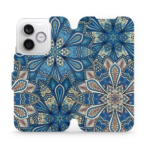 Flip pouzdro na mobil Honor 600 Lite - Mobiwear V108P, modré mandala květy