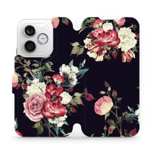 Flip pouzdro na mobil Honor 600 Lite - Mobiwear VD11P, růže na černé