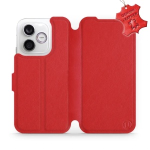 Kožené flip pouzdro na mobil Honor 600 Lite - Mobiwear - červené