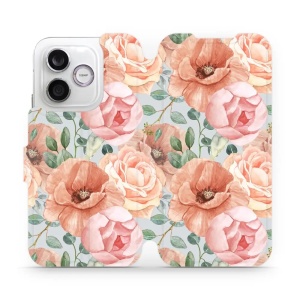 Flip pouzdro na mobil Honor 600 Lite - Mobiwear MP02S, pastelové květy