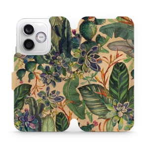 Flip pouzdro na mobil Honor 600 Lite - Mobiwear VP05S, sukulenty