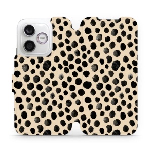 Flip pouzdro na mobil Honor 600 Lite - Mobiwear VA50S, černé puntíky