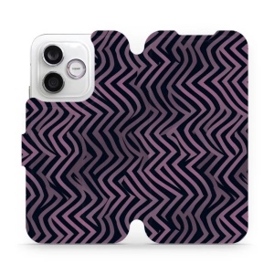 Flip pouzdro na mobil Honor 600 Lite - Mobiwear VA55S, fialové klikyháky